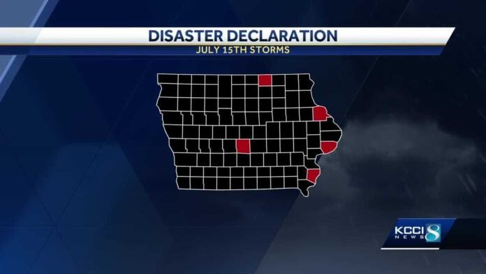 Residents of 5 counties eligible for disaster assistance after derecho, tornado