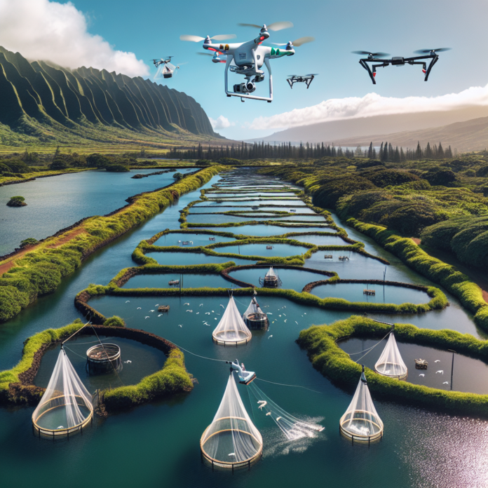 people standing by drone