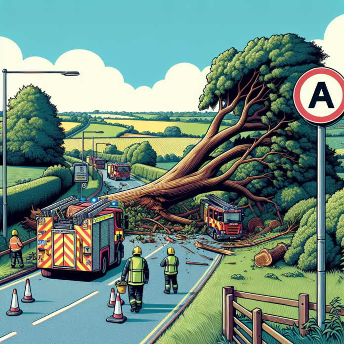 Live: Fallen tree closes main A-road in Devon - Devon Live