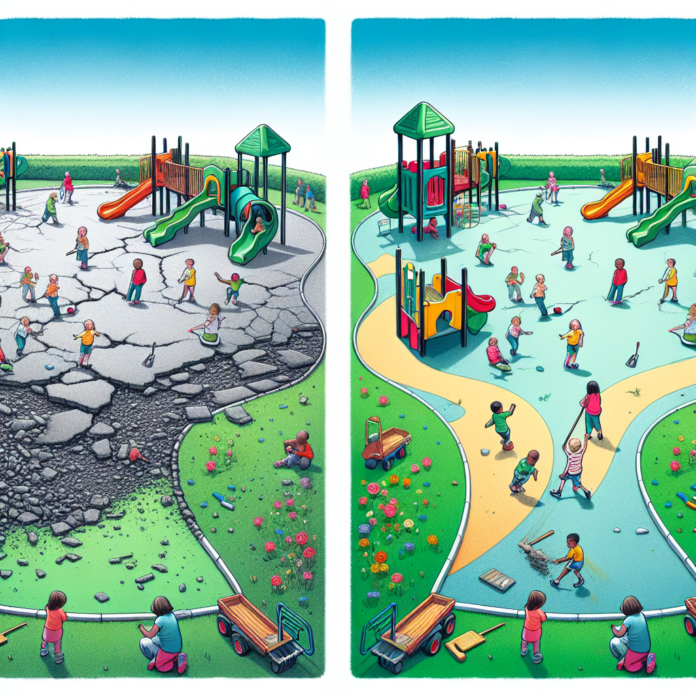 Cooling Playgrounds by Ripping Up Asphalt! - Goodnet
