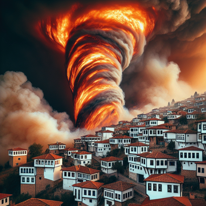 Fire tornado spins through Bilecik as wildfires rage across Türkiye - news.cgtn.com