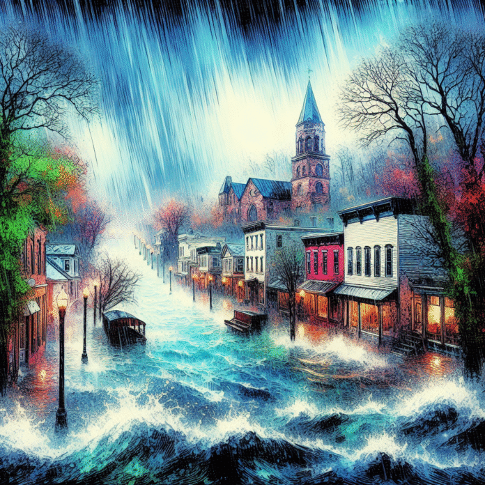 Rain Fall Causes Flooding In Brewster New York - hudsonvalleycountry.com